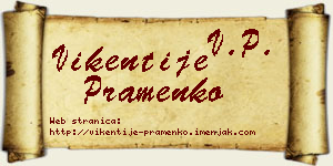 Vikentije Pramenko vizit kartica